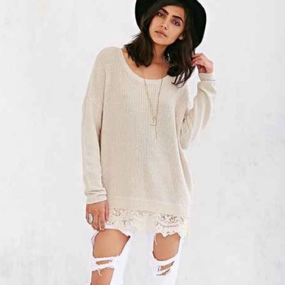Pins And Needles (UO) Oatmeal Sweater Size XS
